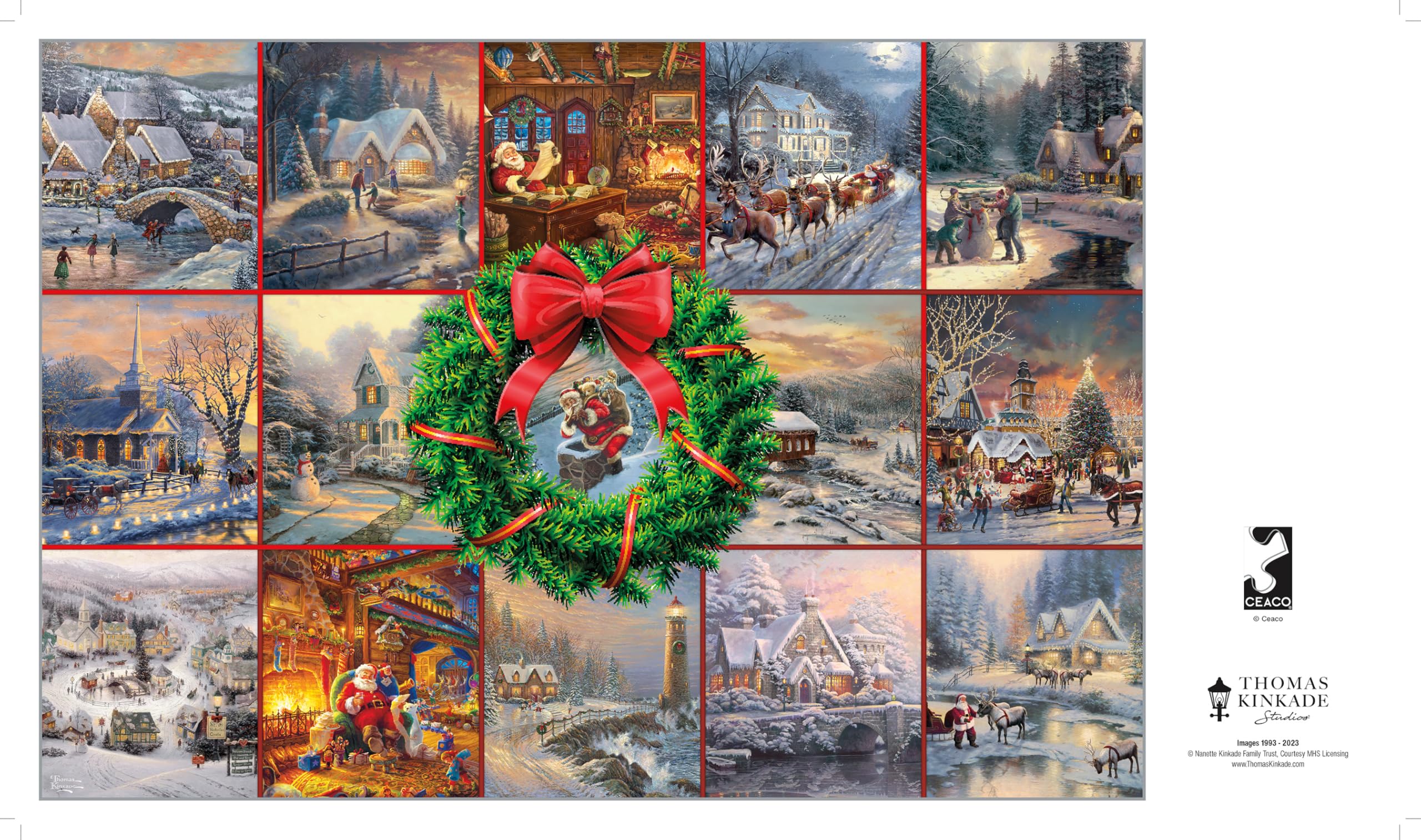Amazon.com: Buffalo Games - Thomas Kinkade Winter Collage - 2000
